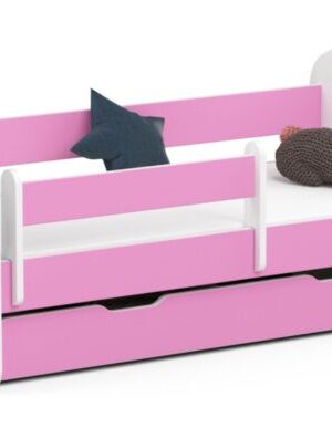 Ak furniture Detská posteľ SMILE 140x70 cm ružová