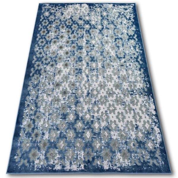 Dywany Lusczow Kusový koberec ACRYLOVY YAZZ 7006 sivý / modrý / slonová kosť