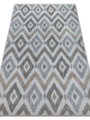 Dywany Lusczow Kusový koberec SOFT ROMBY modro-sivý