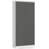 Ak furniture Skriňa na knihy/šatník R 80 cm CLP biela/grafit Ak furniture Skriňa na knihy/šatník R 80 cm CLP biela/grafit