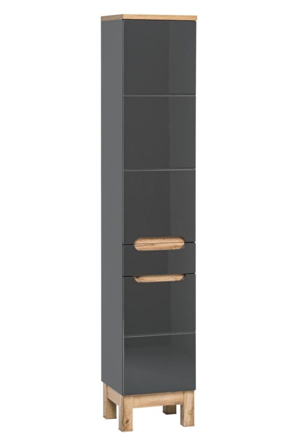 Comad Kúpeľňová skrinka Bali 800 2D 1S sivý grafit/dub votan
