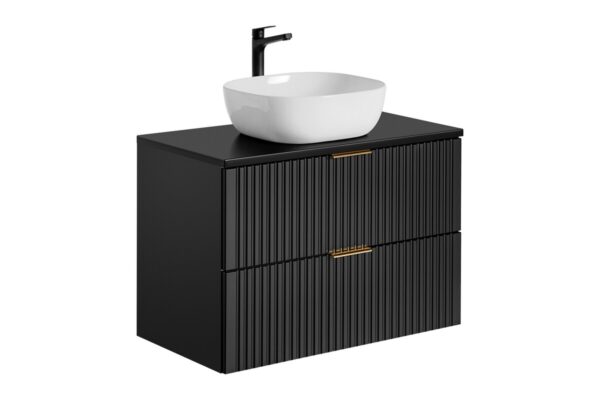 Comad Závěsná skříňka Casad II s deskou a umyvadlem 80 cm černá Comad Závěsná skříňka Casad II s deskou a umyvadlem 80 cm černá