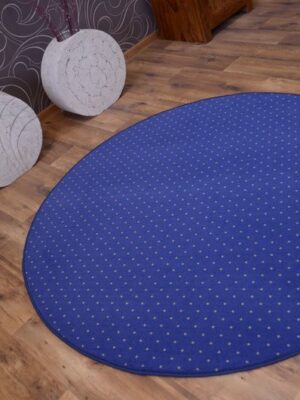 Dywany Lusczow Okrúhly koberec AKTUA Breny modrý