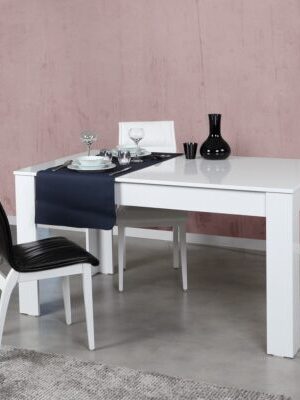 Hanah Home Jedálenský stôl OBLO 80 cm biely