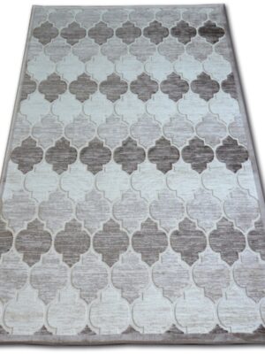 Dywany Lusczow Kusový koberec ACRYLOVY YAZZ 3766 tmavobéžový/hnedý trellis