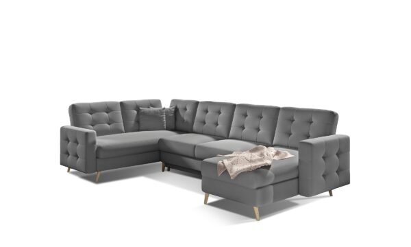 Eltap Rohová rozkládací sedací souprava ASGARD U 326 cm Soft 29 šedá univerzální Eltap Rohová rozkládací sedací souprava ASGARD U 326 cm Soft 29 šedá univerzální