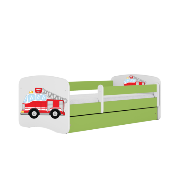 Kocot kids Detská posteľ Babydreams hasičské auto zelená